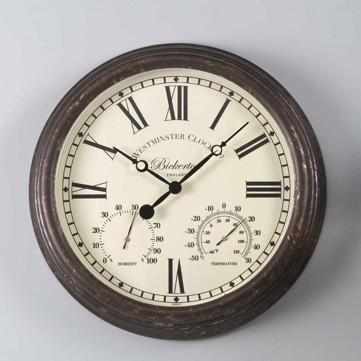 Bickerton Outdoor Wall Clock with Thermometer 38cm - SG-5060001