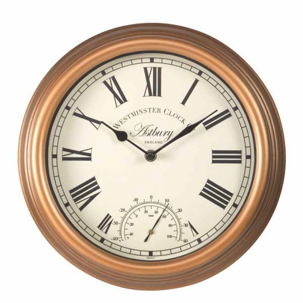 Astbury Outdoor Wall Clock with Thermometer 30cm - SG-5060010