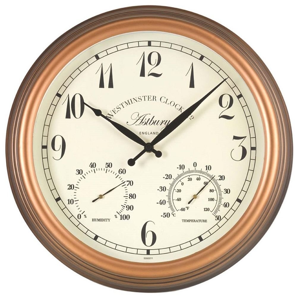 Astbury Outdoor Wall Clock with Thermometer 38cm - SG-5060011