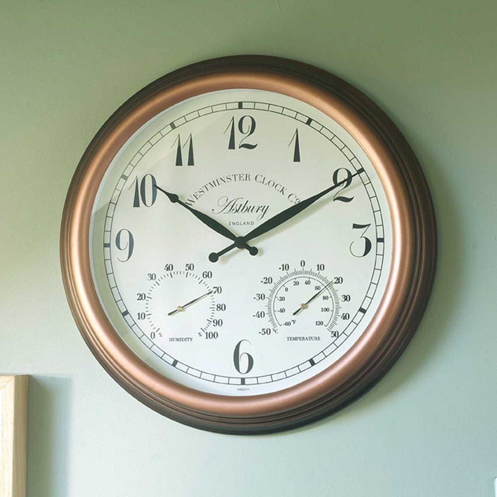 Astbury Outdoor Wall Clock with Thermometer 38cm - SG-5060011