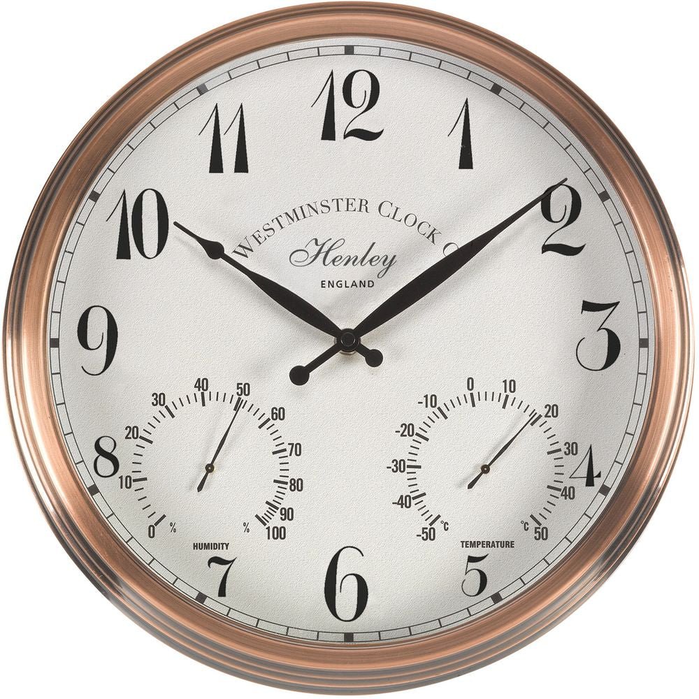 Henley Outdoor Wall Clock with Thermometer 30cm - SG-5062000