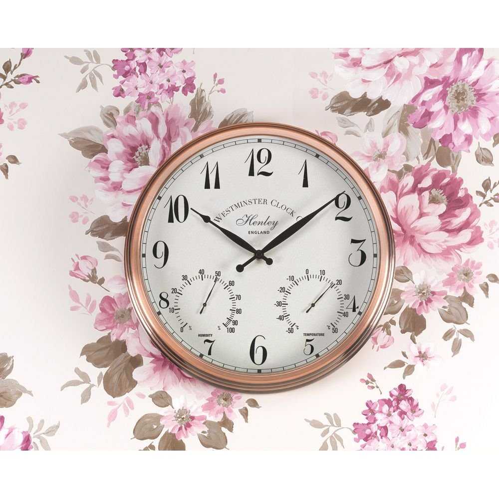 Henley Outdoor Wall Clock with Thermometer 30cm - SG-5062000