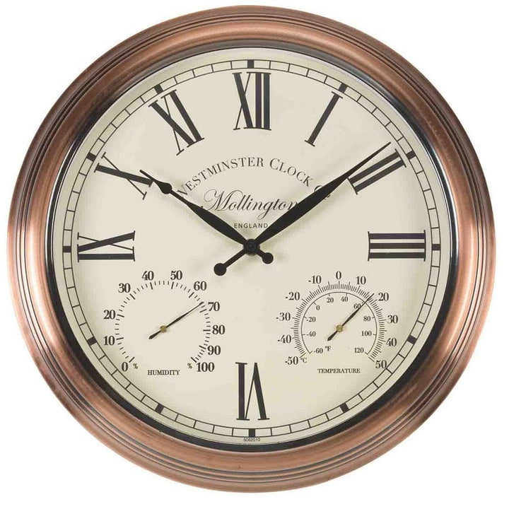 Mollington Outdoor Wall Clock with Thermometer 38cm - SG-5062010