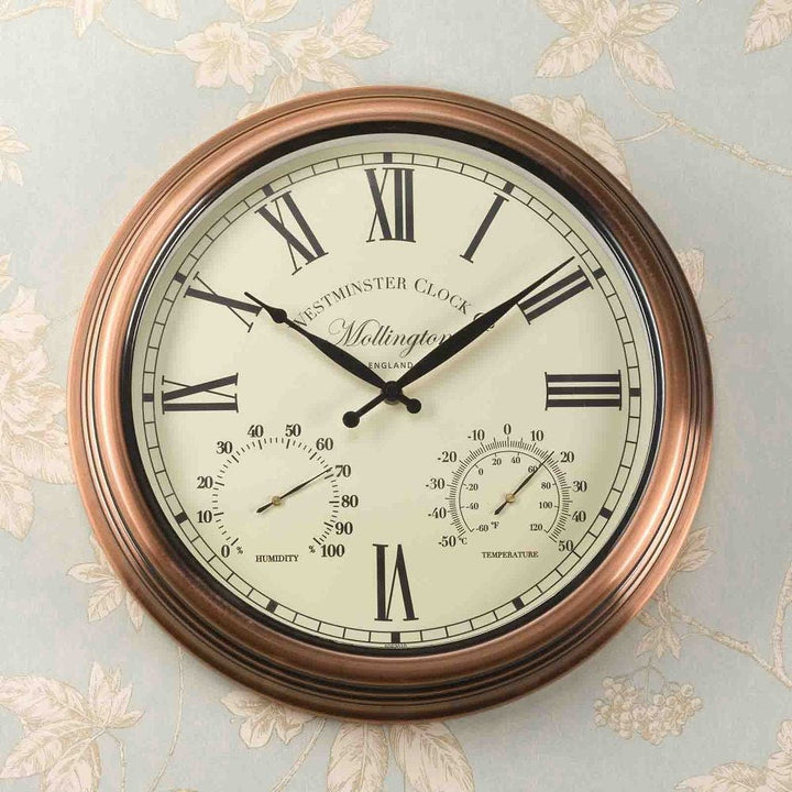 Mollington Outdoor Wall Clock with Thermometer 38cm - SG-5062010
