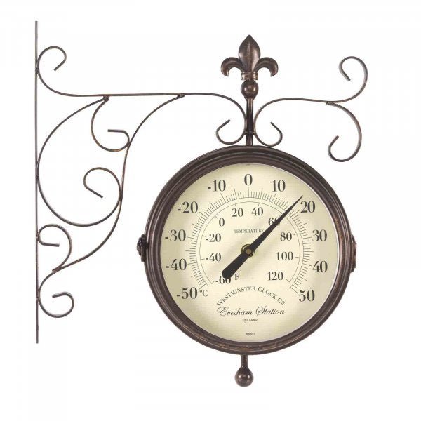 Marylebone Station Outdoor Wall Clock with Thermometer 20cm - SG-5063010