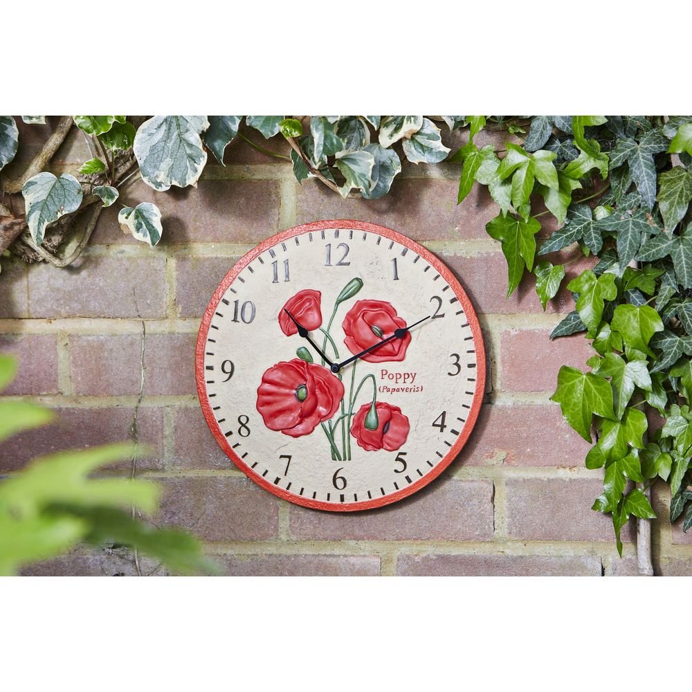 Poppy Outdoor Wall Clock 30cm - SG-5160003