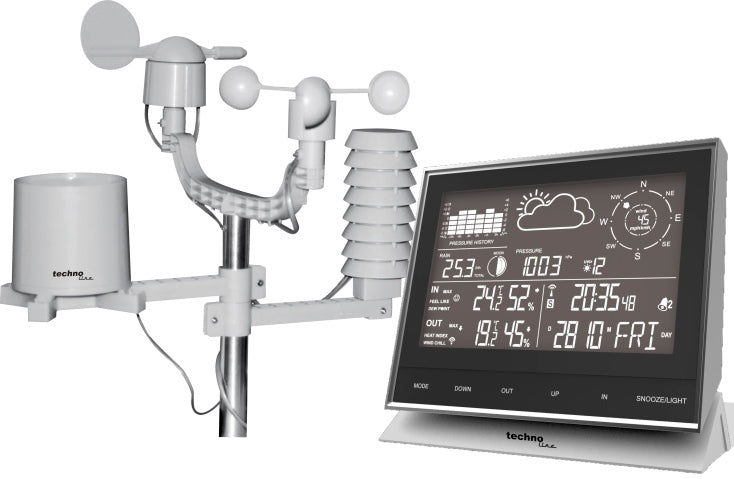 Technoline WS 1700 Complete Weather Station with Programmable Weather Alerts - ES-WS1700