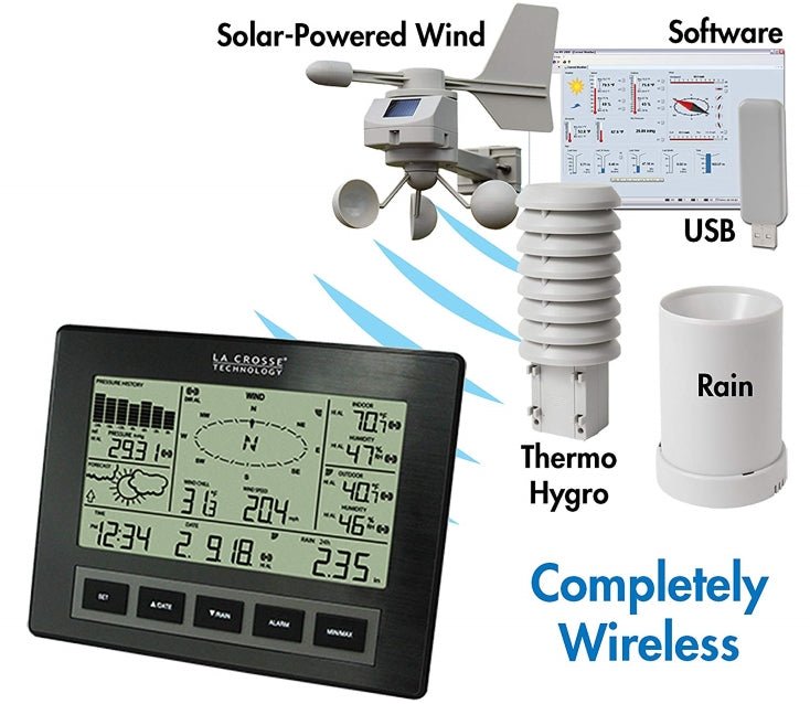 TechnoLine WS 2816 Complete Weather Station with Wireless PC Connection &amp; Weather Alerts - ES-WS2816