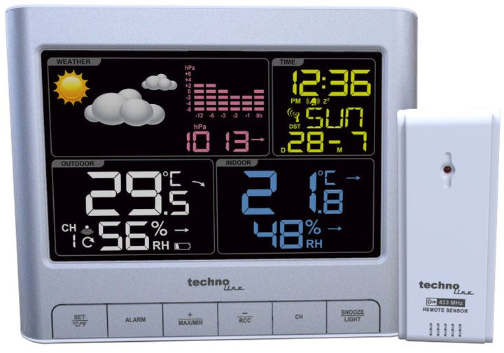 Technoline WS 6449 Weather Forecast Station with Barometric Pressure Graph - ES-WS6449