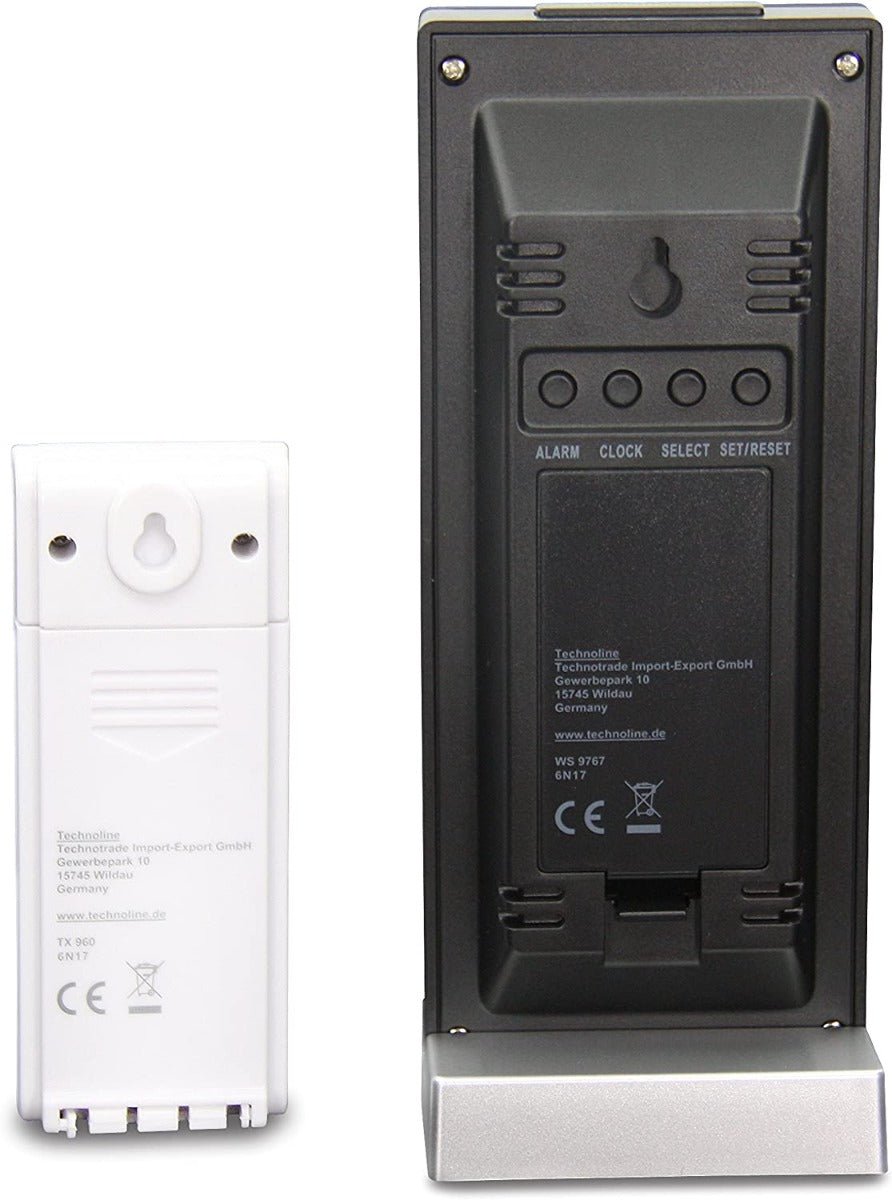 Technoline WS 9767 Indoor &amp; Outdoor Temperature Station &amp; Alarm Clock - ES-WS9767