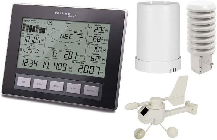 TechnoLine WS 2816 Complete Weather Station with Wireless PC Connection &amp; Weather Alerts - ES-WS2816