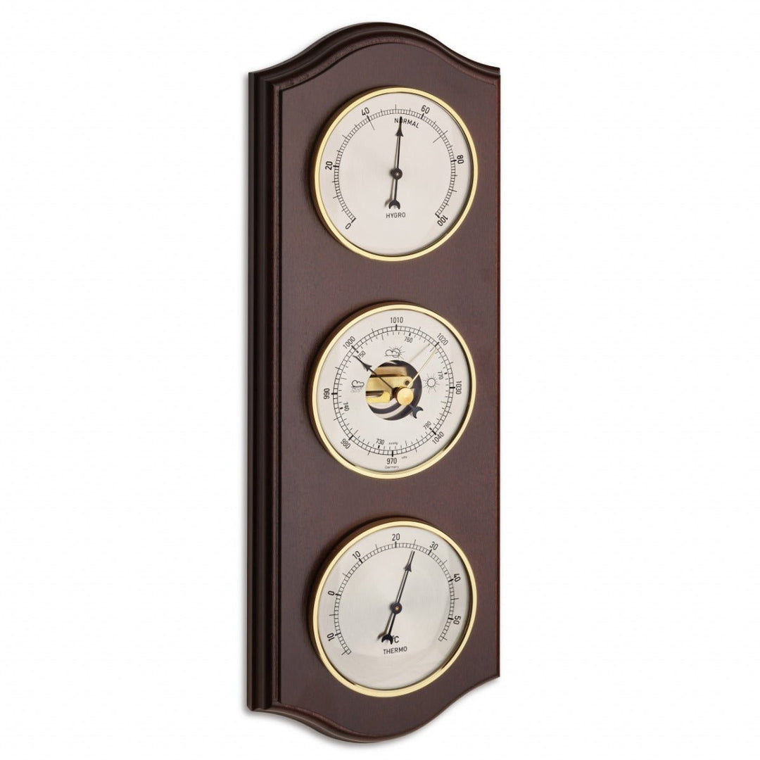 Walnut Barometer (33.5cm length) - Made in Germany - TD-20-1076-03B