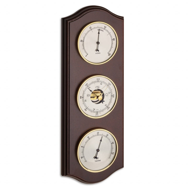 Walnut Barometer (33.5cm length) - Made in Germany - TD-20-1076-03B