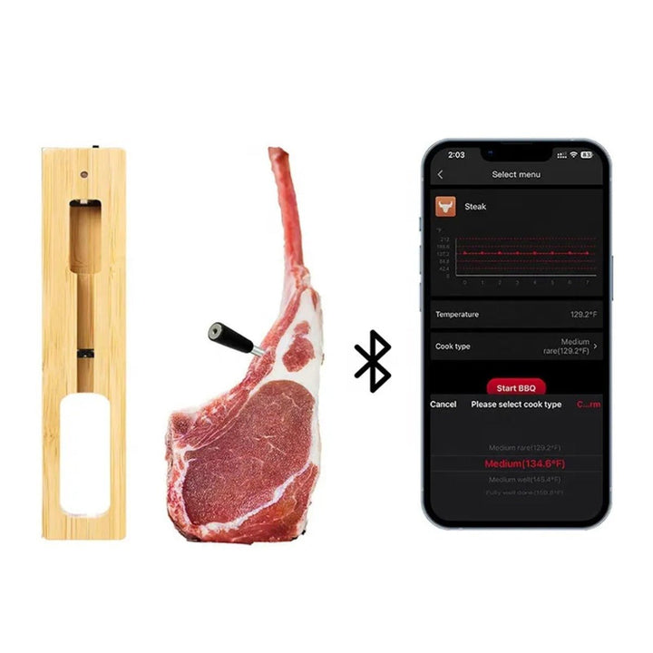 Wireless BBQ &amp; Oven Thermometer: Precision Grilling at Your Fingertips - A8-MT07