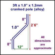 Universal Crank - shaped Mounting Pole Kit - WS-7715-CRANK