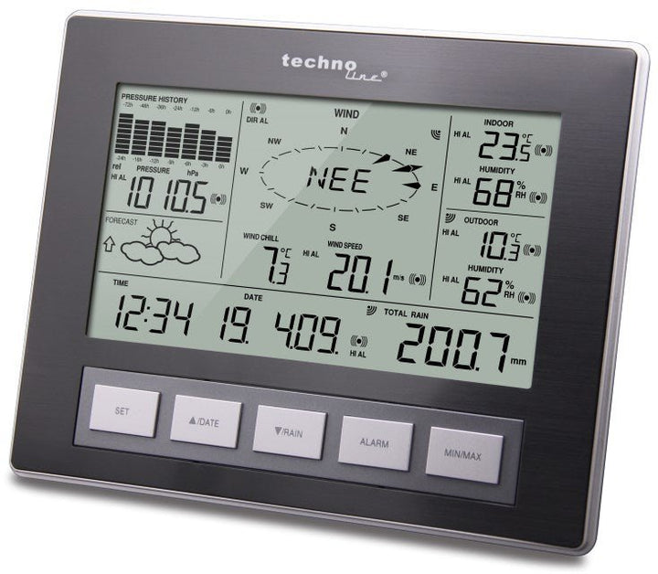 TechnoLine WS 2816 Complete Weather Station with Wireless PC Connection &amp; Weather Alerts - ES-WS2816
