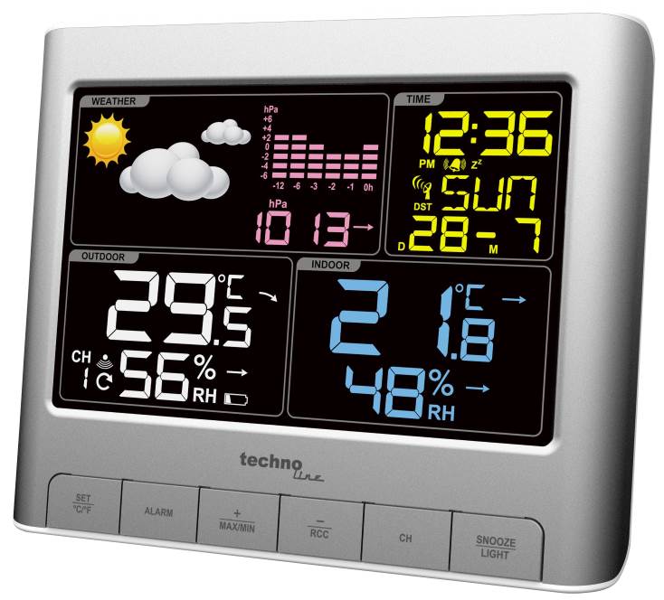 Technoline WS 6449 Weather Forecast Station with Barometric Pressure Graph - ES-WS6449