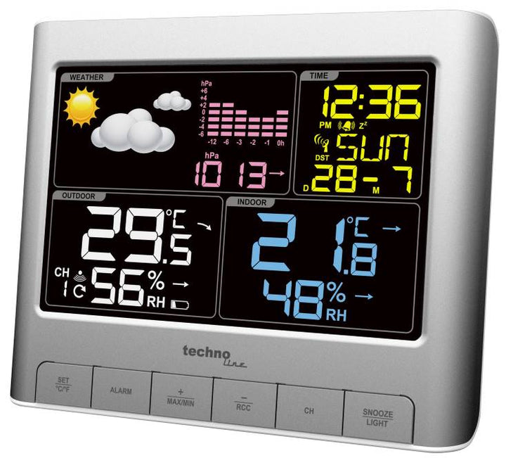 Technoline WS 6449 Weather Forecast Station with Barometric Pressure Graph - ES-WS6449